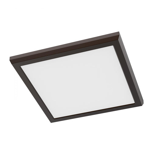 Satco 62-1926, Blink Performer, 9" LED Square Flush Mount Fixture, 120V, 11W, 1000-1050 Lumens, 5 CCT Selectable, Bronze Finish