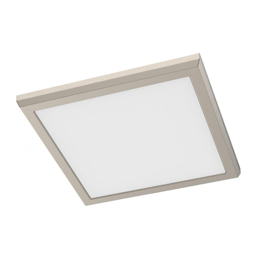 Satco 62-1927, Blink Performer, 9" LED Square Flush Mount Fixture, 120V, 11W, 1000-1050 Lumens, 5 CCT Selectable, Brushed Nickel Finish