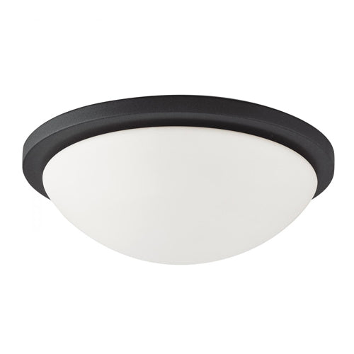 Satco 62-1943, Button, 13" LED Flush Mount Ceiling Light Fixture, 120V, 18W, 1500/1700/1600 Lumens, CCT Selectable 3000/4000/5000K, Matte Black Finish