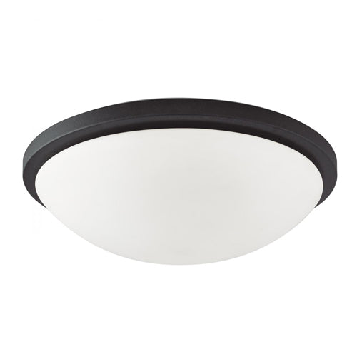 Satco 62-1944, Button, 17" LED Flush Mount Ceiling Light Fixture, 120V, 25W, 2100/2200/2200 Lumens, CCT Selectable 3000/4000/5000K, Matte Black Finish