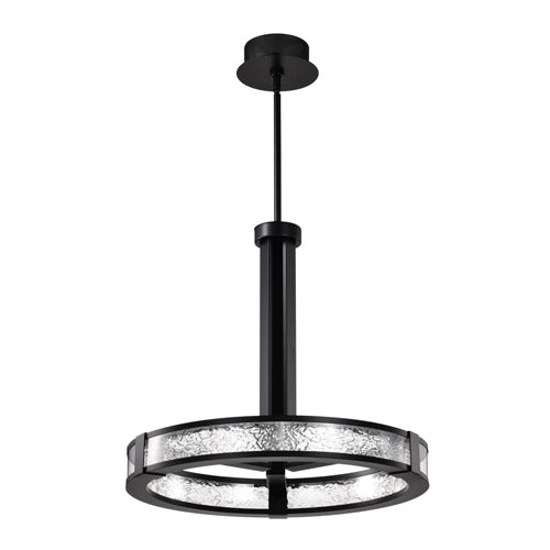 Satco 62-2003, Darrow, 24" LED Pendant, 120-277V, 40W, 3000K Soft White, 3200 Lumens, Matte Black, Acrylic Panels
