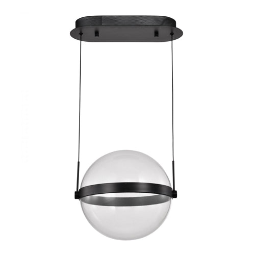Satco 62-2032, Arvada, 12" LED Pendant, 120V, 31W, 3000K Soft White, 2480 Lumens, Matte Black, Silk Screened Acrylic Lens
