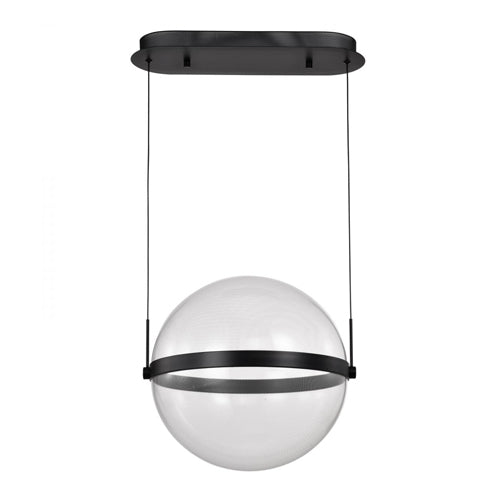 Satco 62-2033, Arvada, 16" LED Pendant, 120V, 39W, 3000K Soft White, 3120 Lumens, Matte Black, Silk Screened Acrylic Lens