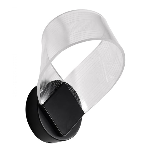 Satco 62-2037, Barnett, 10" LED Wall Sconce, 120V, 8W, 3000K Soft White, 640 Lumens, Matte Black, Silk Screened Acrylic Lens