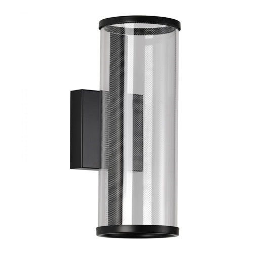 Satco 62-2042, Vale, 12" LED Sconce, 120-277V, 8W, 3000K Soft White, 640 Lumens, Matte Black, Silk Screened Acrylic Lens