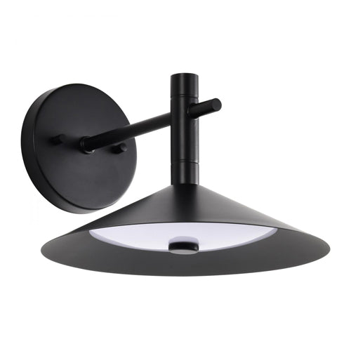 Satco 62-2074, Corrine, 10" LED Wall Sconce, 120V, 18W, 1500-1600 Lumens, 3000K/4000K/5000K CCT Selectable, Matte Black