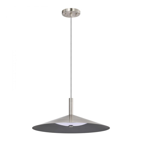 Satco 62-2083, Corrine, 18" LED Pendant, 120V, 25W, 2100-2200 Lumens, 3000K/4000K/5000K CCT Selectable, Brushed Nickel