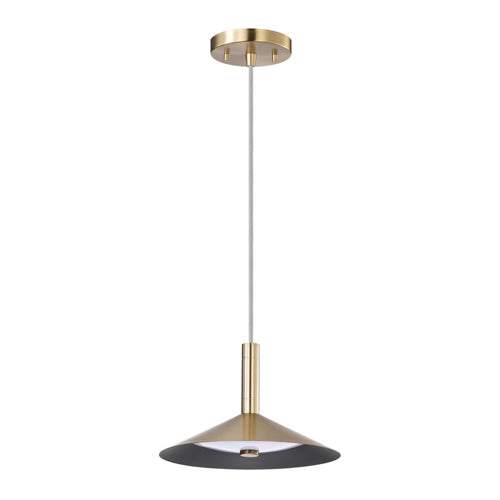 Satco 62-2091, Corrine, 10" LED Pendant, 120V, 18W, 1500-1600 Lumens, 3000K/4000K/5000K CCT Selectable, Burnished Brass