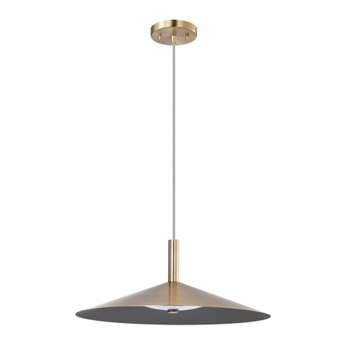 Satco 62-2093, Corrine, 18" LED Pendant, 120V, 25W, 2100-2200 Lumens, 3000K/4000K/5000K CCT Selectable, Burnished Brass