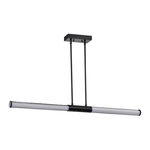 Satco 62-2132, Kingsport, 44" LED Island Pendant, 120V, 38W, 2780 Lumens, 3000K Soft White, Matte Black, Acrylic Lens