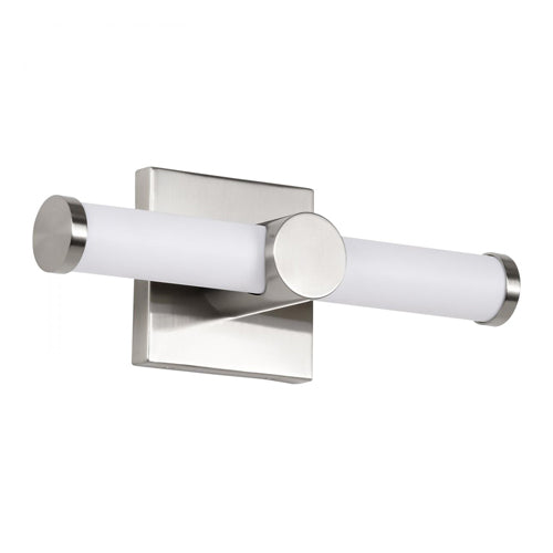 Satco 62-2211, Bowman, 12" LED Vanity, 120V, 13W, 1105 Lumens, 3000K Soft White, Brushed Nickel, Acrylic Lens