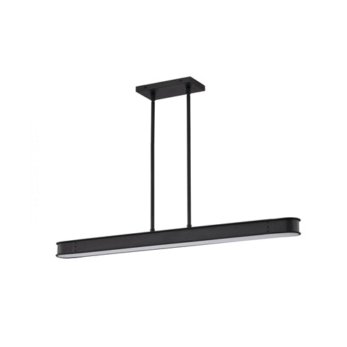 Satco 62-2263, Longford, 36'' LED Island Pendant, 120V, 39W, 3315 Lumens, 3000K Soft White, Textured Black, Acrylic Lens