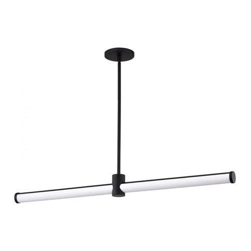 Satco 62-2271, Bowman, 36'' LED Island Pendant, 120V, 39W, 3315 Lumens, 3000K Soft White, Matte Black, Acrylic Lens