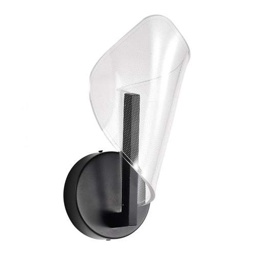 Satco 62-2282, Sedona, 13'' LED Sconce, 120V, 8W, 640 Lumens, 3000K Soft White, Matte Black, Silk Screened Acrylic Lens