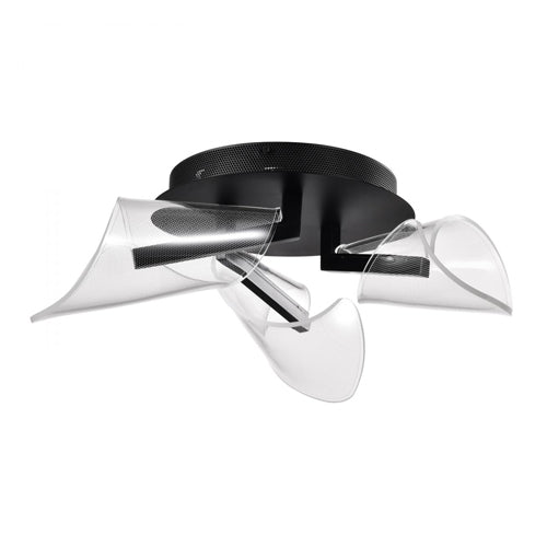 Satco 62-2284, Sedona, 22'' LED Flush Mount Ceiling Light Fixture, 120V, 18W, 1440 Lumens, 3000K Soft White, Matte Black, Silk Screened Acrylic Lens