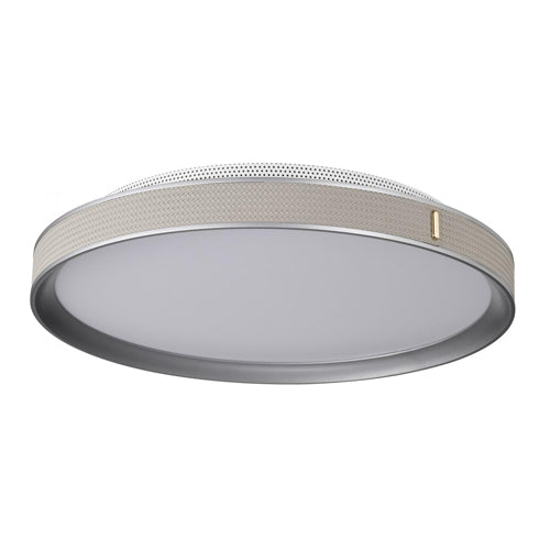 Satco 62-3022, Bandon, 20'' LED Flush Mount Ceiling Light Fixture, 120-277V, 40W, 4026 Lumens, 3000K Soft White, Gray with Off White Wrap, Acrylic Lens