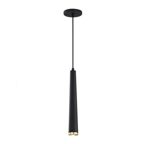 Satco 62-828, Melrose, 16" LED Pendant, 120V, 12W, 3000K Soft White, 1020 Lumens, Matte Black and Brushed Brass Finish
