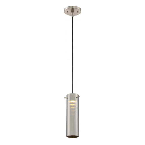 Satco 62-954, Pulse, 1-Light LED Mini Pendant with Mirrored Glass, 120V, 12W, 950 Lumens, 3000K Warm White, Dimmable, Brushed Nickel Finish