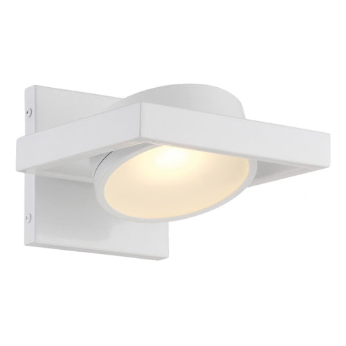 Satco 62-992, Hawk, LED Wall Sconce with Pivoting Head, 120V, 15W, 1190 Lumens, 3000K Warm White, Dimmable, White Finish