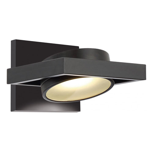 Satco 62-993, Hawk, LED Wall Sconce with Pivoting Head, 120V, 15W, 1190 Lumens, 3000K Warm White, Dimmable, Textured Black Finish