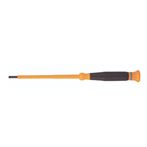 Klein Tools 6254INS, Insulated Precision Screwdriver, 1/8-Inch Slotted, 4-Inch Shank