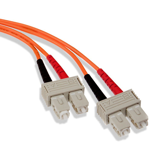 Leviton 62DSC-M10, Economy Fiber Optic Patch Cord, 62.5/125 um Multimode OM1, OFNR Duplex, SC-SC, 10 Meters