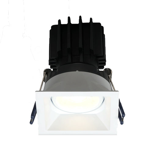 Lotus LSG3-3018K-HO-TT-WH, 3" Square White Regressed Gimbal LED High Output 11W, Thin Trim, 120VAC, Dim to Warm 3000-1800K, 750 Lumens, Dimmable, 38° Beam Angle