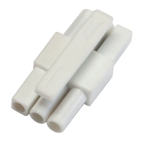 Satco 63-511, Under Cabinet LED End to End Connector, 120V, White Finish, 5 Packs
