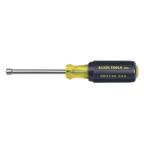 Klein Tools 630-4.5MM, 4.5 mm Cushion-Grip™ Nut Driver 3-Inch Hollow Shaft
