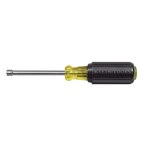 Klein Tools 630-4MM, 4mm Nut Driver, 3-Inch Hollow Shaft, Cushion-Grip™