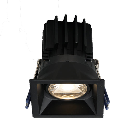 Lotus LSG3-5CCT-HO-TT-BK, 3" Square Black Regressed Gimbal LED High Output 11W, Thin Trim, 120VAC, 5CCT, 880-1040 Lumens, Dimmable, 38° Beam Angle