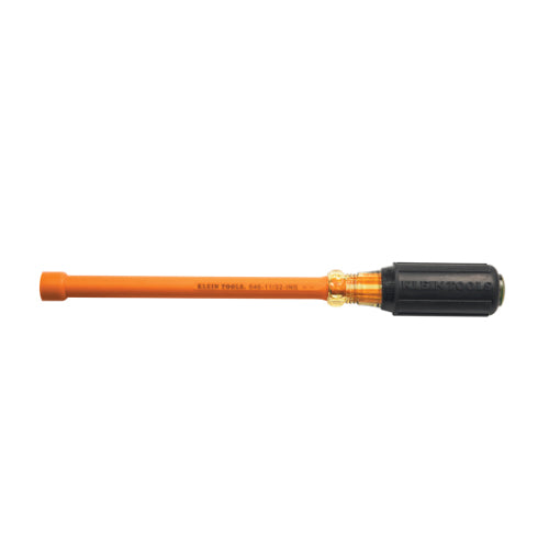 Klein Tools 6461132INS, 11/32-Inch Insulated Driver, 6-Inch Hollow Shaft
