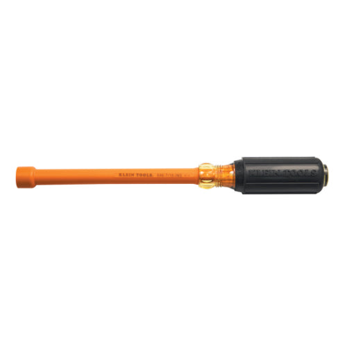 Klein Tools 646716INS, 7/16-Inch Insulated Nut Driver 6-Inch Hollow Shaft