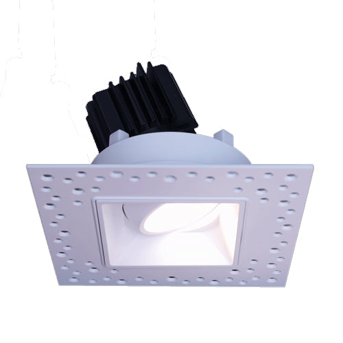 Lotus LSG3-5CCT-HO-IT-WH, 3" Square White Regressed Gimbal LED High Output 11W, Trimless, 120VAC, 5CCT, 920-1050 Lumens, Dimmable, 38° Beam Angle