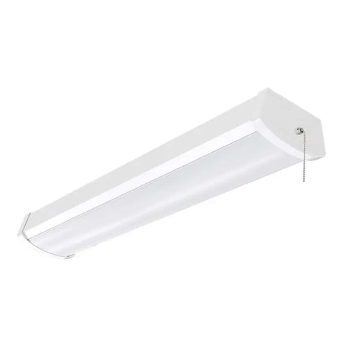 Satco 65-1091, 2 Foot LED Ceiling Wrap Fixture with Pull Chain, 20W, 120V, 3000K Warm White, 1600 Lumens, White Finish