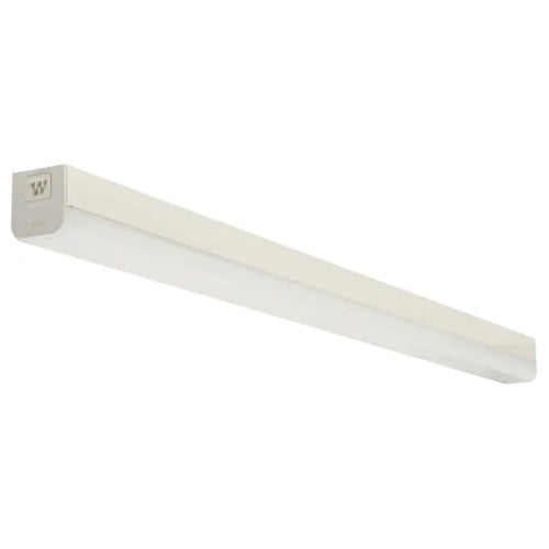 Satco 65-1126, 4' LED Slim Connectible Strip Light, 38W, 5000K Natural Light, 4860 Lumens, 120-277V, 80+CRI, 0-10V Dimming, White Finish