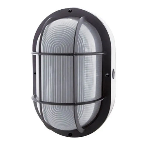 Satco 65-114, 20W LED Outdoor Bulk Head Fixture, 120-277V, 1440 Lumens, 3000K Warm White, Black Finish