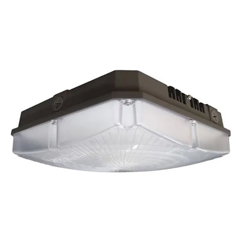 Satco 65-148, 10" LED Canopy Fixture, 120-277V, 70W, 4000K Cool White, 8400 Lumens, 0-10V Dimming, Bronze Finish