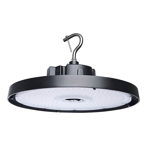 Satco 65-1521, LED UFO High Bay, 240/200/150W, 120-347V, 3000/4000/5000K CCT Selectable, 22822-37938 Lumens, Black Finish