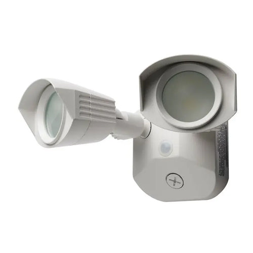Satco 65-216, LED Dual Head Security Light, 20W, 120-277V, 4000K Cool White, 1900 Lumens, 80 CRI, White