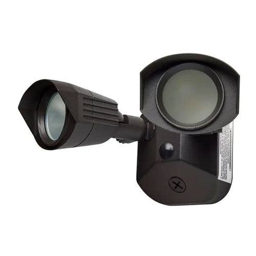 Satco 65-218, LED Dual Head Security Light, 20W, 120-277V, 4000K Cool White, 1900 Lumens, 80 CRI, Bronze