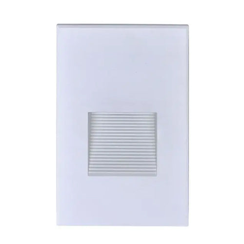 Satco 65-405, 3W LED Vertical Step Light, 120V, 3000K Warm White, 200 Lumens, 80+ CRI, Dimmable, White Finish