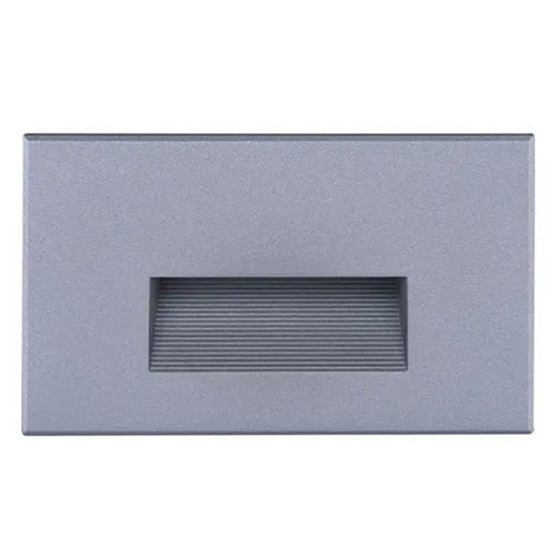 Satco 65-411, 5W LED Horizontal Step Light, 120V, 3000K Warm White, 407 Lumens, 80+ CRI, Dimmable, Gray Finish
