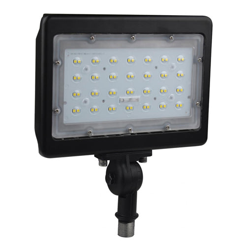 Satco 65-539R1, LED 50W Large Flood Light, 120-277V, 5000K Natural Light, 6800 Lumens, Bronze Finish, Dimmable