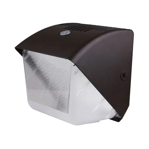 Satco 65-656, 40 Watt Small LED Wall Pack with Integrated Bypassable Photocell, CCT Selectable, 120-277 Volts, 4200-5000 Lumens, Bronze Finish