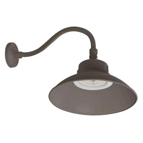 Satco 65-662, LED Gooseneck With Photocell, 120-277V, CCT Selectable 3000/4000/5000K, 30/40/50W, 3300-5500 Lumens, 0-10V Dimming, Bronze Finish