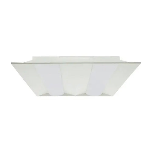 Satco 65-694, 2X2 Double Basket LED Troffer Fixture, 100-277V, Wattage &  CCT & Lumens  Selectable, 80+ CRI, 0-10V Dimming, White Finish