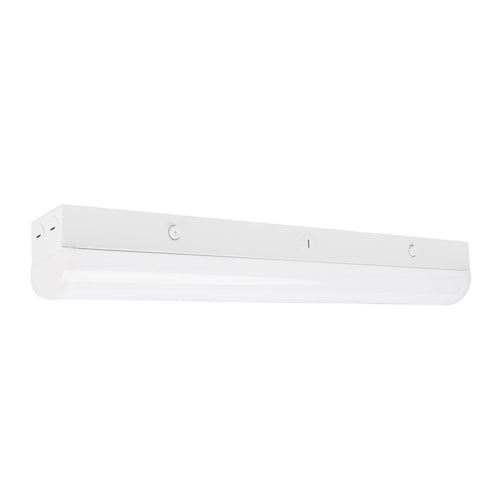 Satco 65-700R1, 2' LED Linear Strip Light, Wattage and CCT Selectable, 120-277V, 15W/20W/25W, 3500K/4000K/5000K, 1950-3500 Lumens, 0-10V Dimming, White Finish
