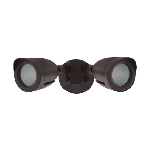Satco 65-712, LED Dual Head Security Light, 20W, 120-277V, 3000K Warm White, 1900 Lumens, 80+ CRI, Bronze Finish