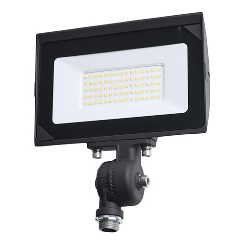 Satco 65-730, LED DOB Tempered Glass Flood Light, 50W, 120V, 5000K Natural Light, 5750 Lumens, Bronze Finish